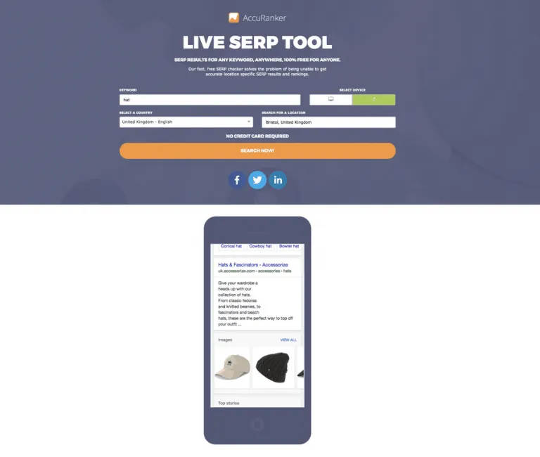 Accuranker Live SERP Tool